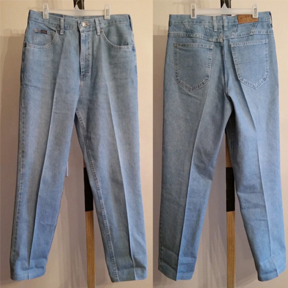 VINTAGE 90s Riders Tapered Jeans Wedgie High  8 P